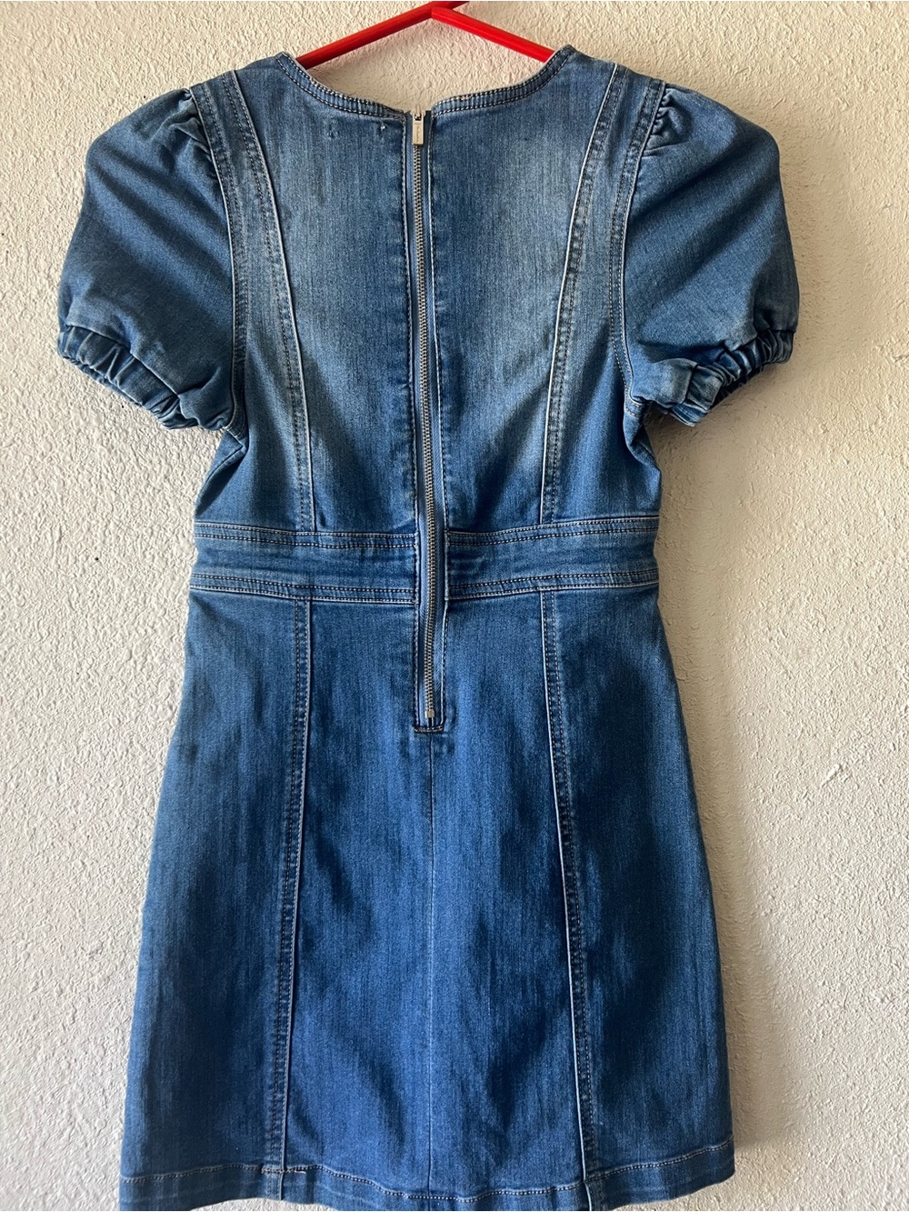 Habitual Girls Blue Denim Puff-Sleeve Dress - Picture 2 of 3